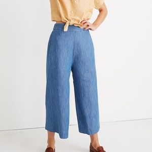 Madewell 
Chambray Huston Pull-On Crop Pants🍄